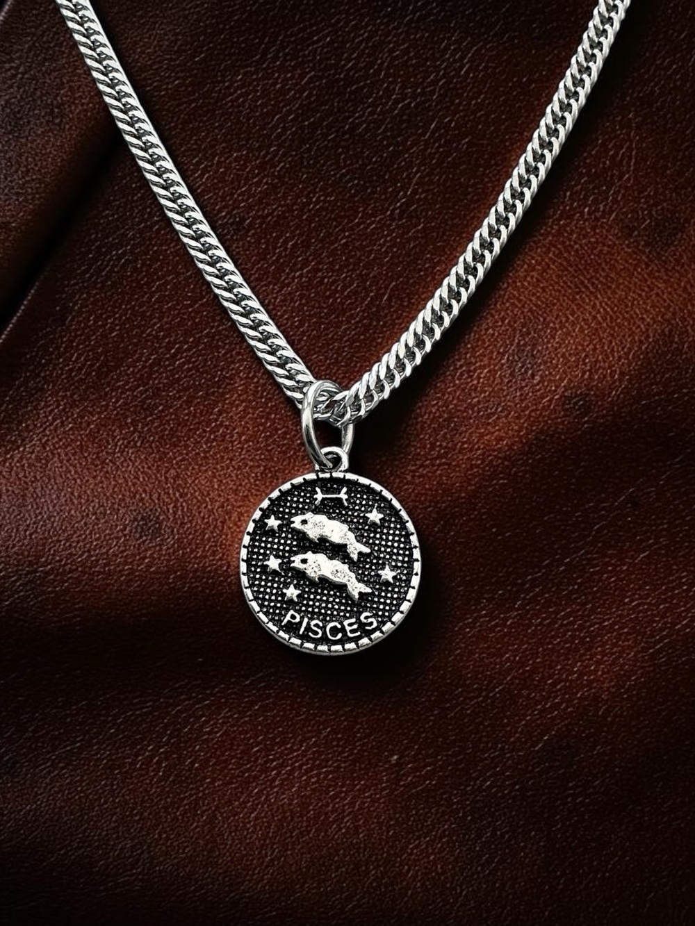 🆕 Pisces Rustic Coin Pendant Necklace
